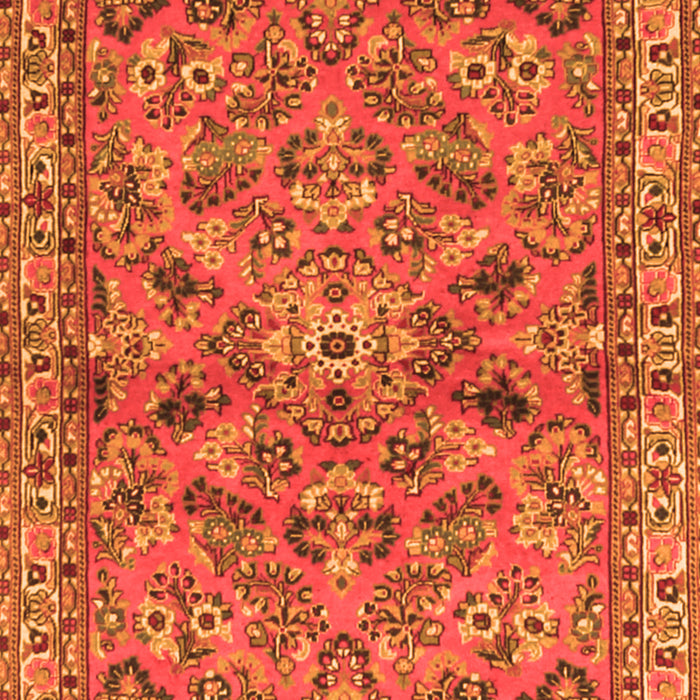 Serging Thickness of Machine Washable Persian Orange Traditional Area Rugs, wshtr2011org