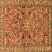 Square Persian Brown Traditional Rug, tr2011brn
