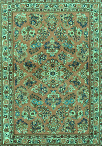Persian Turquoise Traditional Rug, tr2011turq