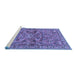 Sideview of Machine Washable Persian Blue Traditional Rug, wshtr2011blu