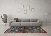 Machine Washable Persian Light Blue Traditional Rug, wshtr2012lblu