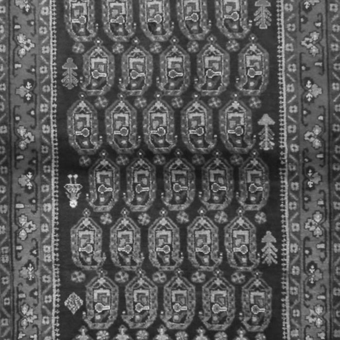 Serging Thickness of Machine Washable Persian Gray Traditional Rug, wshtr2012gry