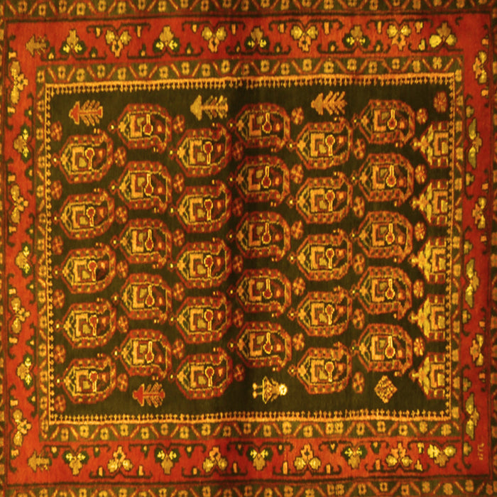 Square Persian Yellow Traditional Rug, tr2012yw
