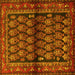 Square Persian Yellow Traditional Rug, tr2012yw