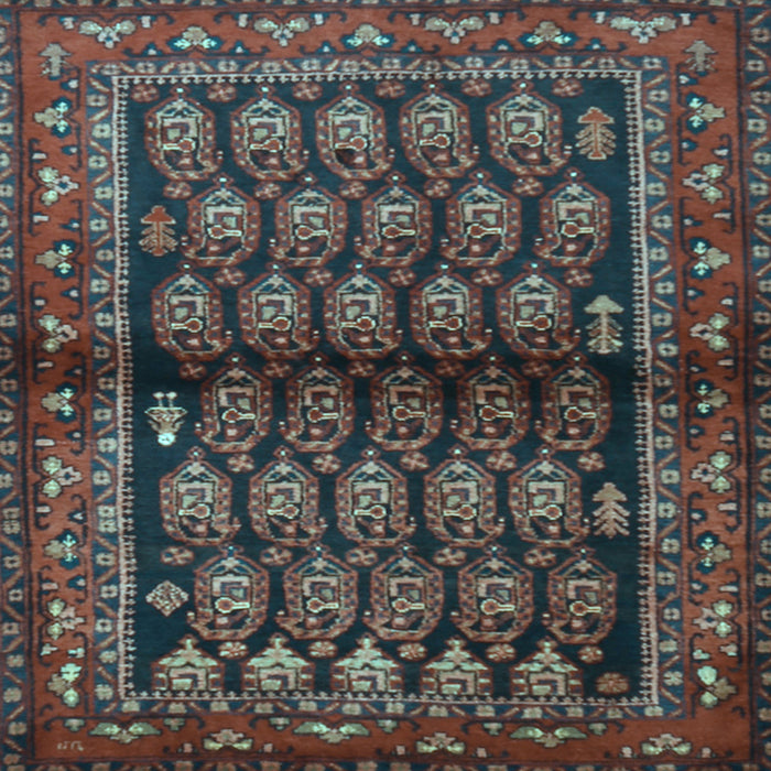 Square Persian Light Blue Traditional Rug, tr2012lblu