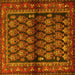 Square Machine Washable Persian Yellow Traditional Rug, wshtr2012yw