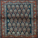 Square Machine Washable Persian Light Blue Traditional Rug, wshtr2012lblu