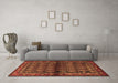 Machine Washable Persian Brown Traditional Rug in a Living Room,, wshtr2012brn