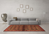 Machine Washable Persian Brown Traditional Rug, wshtr2012brn