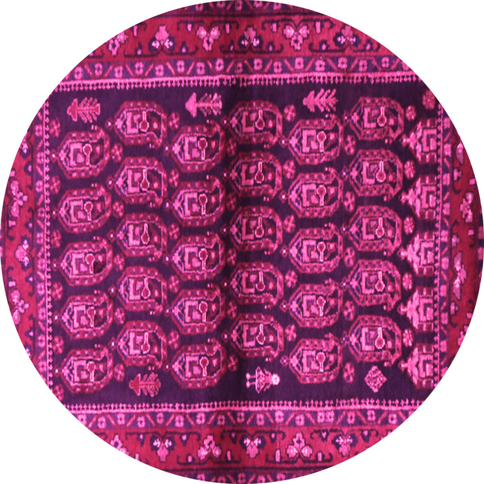 Round Persian Pink Traditional Rug, tr2012pnk