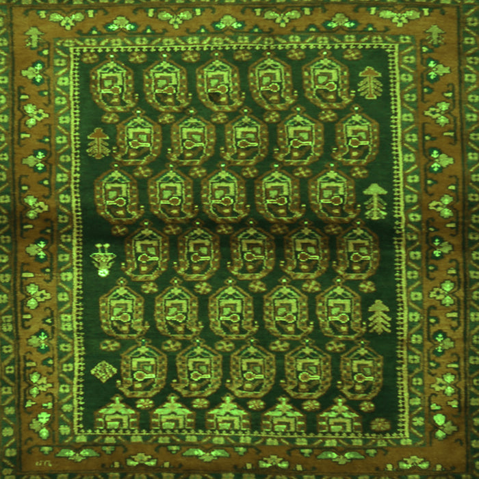 Serging Thickness of Persian Green Traditional Rug, tr2012grn
