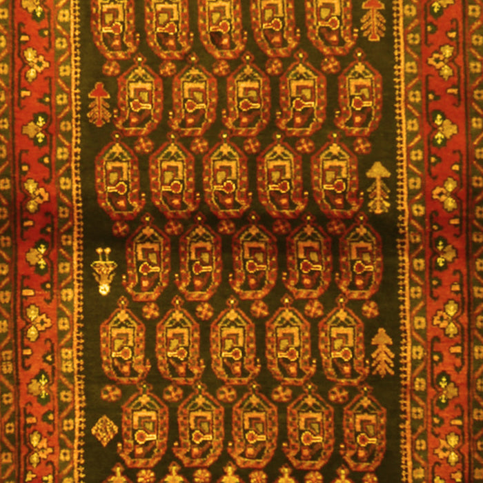 Machine Washable Persian Yellow Traditional Rug, wshtr2012yw