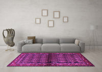 Machine Washable Persian Purple Traditional Rug, wshtr2012pur