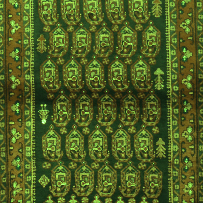 Serging Thickness of Machine Washable Persian Green Traditional Area Rugs, wshtr2012grn