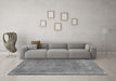 Machine Washable Persian Gray Traditional Rug in a Living Room,, wshtr2013gry