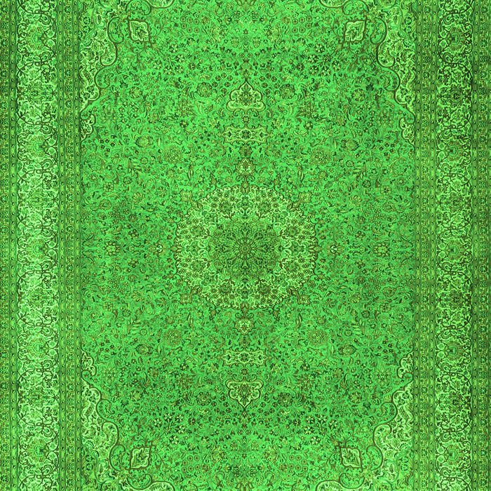Serging Thickness of Machine Washable Persian Green Traditional Area Rugs, wshtr2013grn