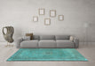 Machine Washable Persian Light Blue Traditional Rug in a Living Room, wshtr2013lblu