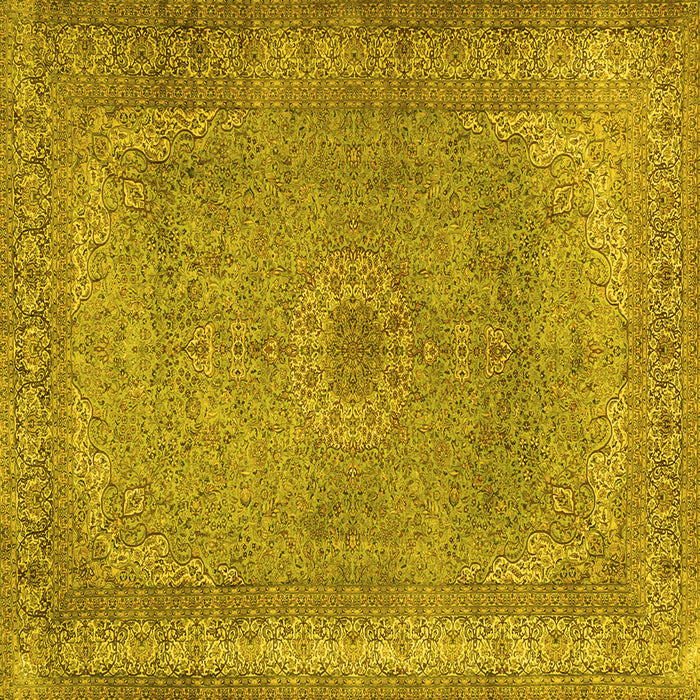 Square Persian Yellow Traditional Rug, tr2013yw