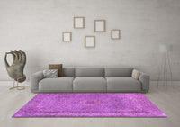 Machine Washable Persian Purple Traditional Rug, wshtr2013pur