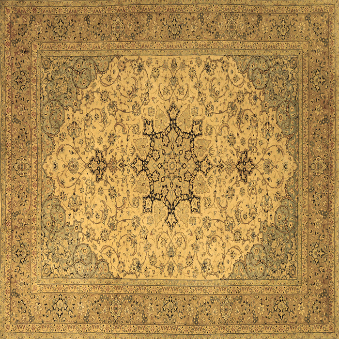 Square Persian Brown Traditional Rug, tr2014brn