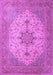 Machine Washable Persian Purple Traditional Area Rugs, wshtr2014pur