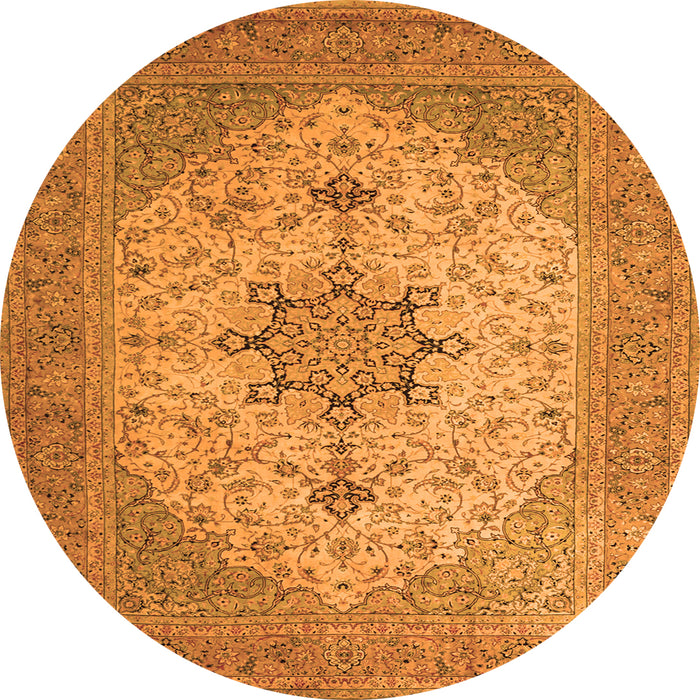Square Persian Orange Traditional Rug, tr2014org