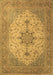 Machine Washable Persian Brown Traditional Rug, wshtr2014brn