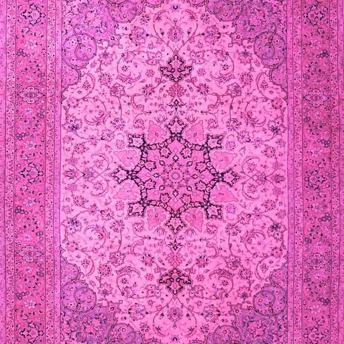 Machine Washable Persian Pink Traditional Rug, wshtr2014pnk