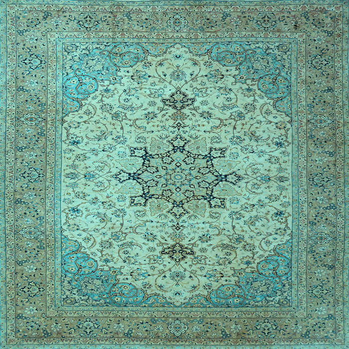 Square Persian Light Blue Traditional Rug, tr2014lblu
