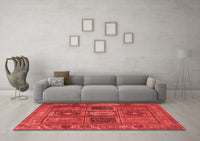 Machine Washable Persian Red Traditional Rug, wshtr2015red