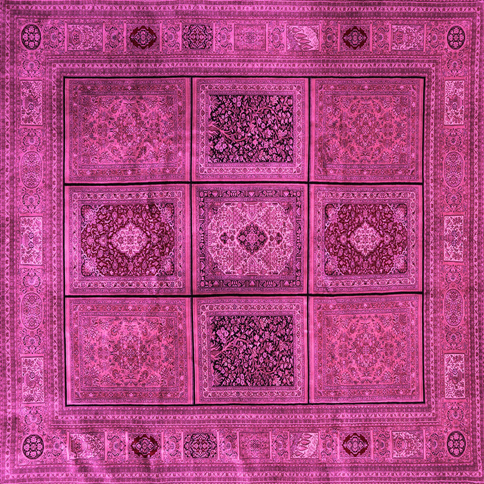 Square Persian Pink Traditional Rug, tr2015pnk