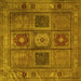 Square Persian Yellow Traditional Rug, tr2015yw