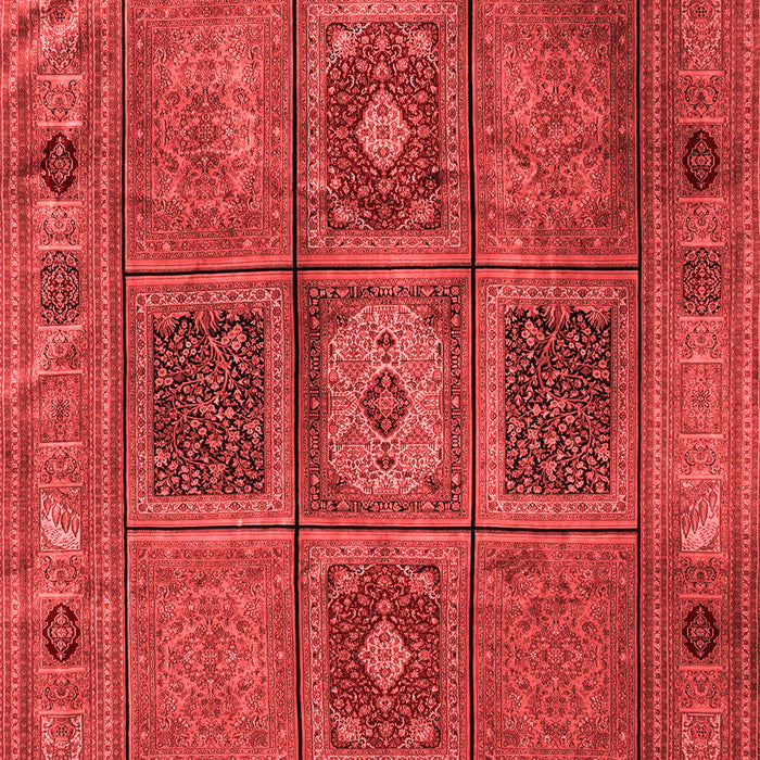 Machine Washable Persian Red Traditional Rug, wshtr2015red