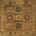 Square Persian Brown Traditional Rug, tr2015brn