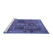 Sideview of Machine Washable Persian Blue Traditional Rug, wshtr2015blu