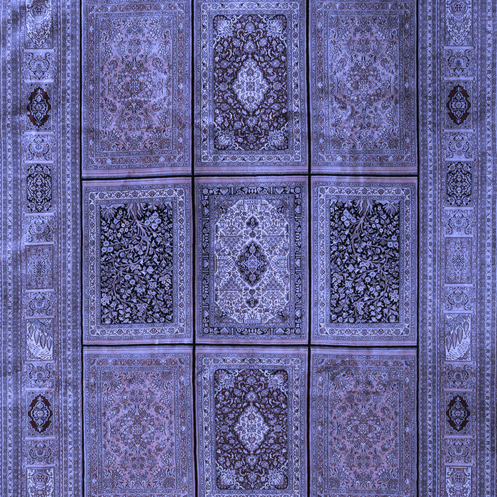 Machine Washable Persian Blue Traditional Rug, wshtr2015blu