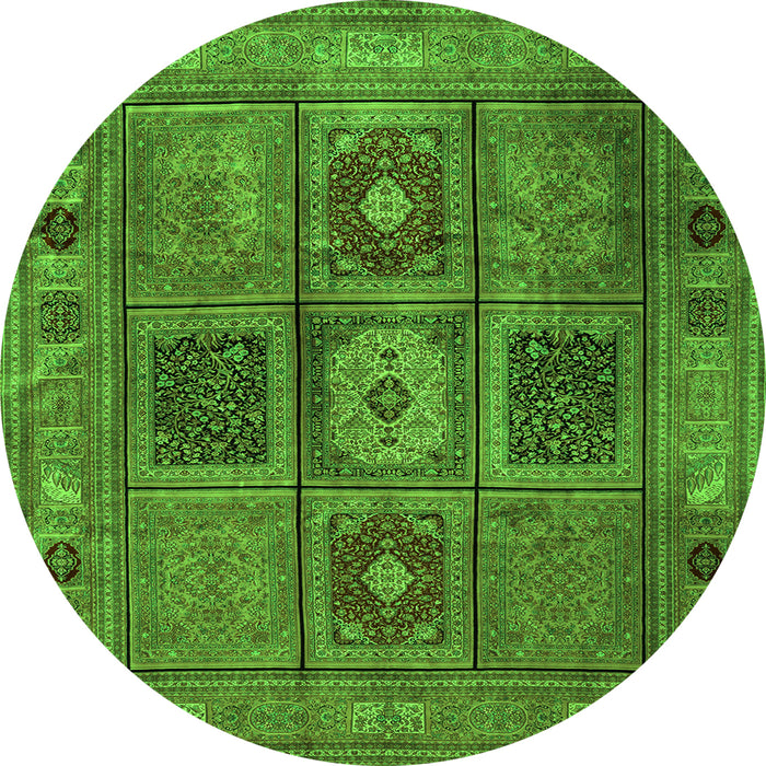 Machine Washable Persian Green Traditional Area Rugs, wshtr2015grn