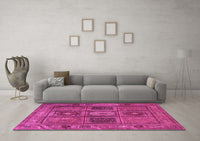 Machine Washable Persian Pink Traditional Rug, wshtr2015pnk