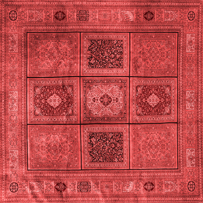 Machine Washable Persian Red Traditional Rug, wshtr2015red