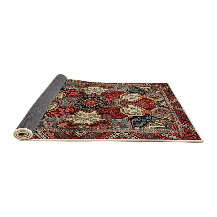 Sideview of Traditional Saffron Red Persian Rug, tr2016