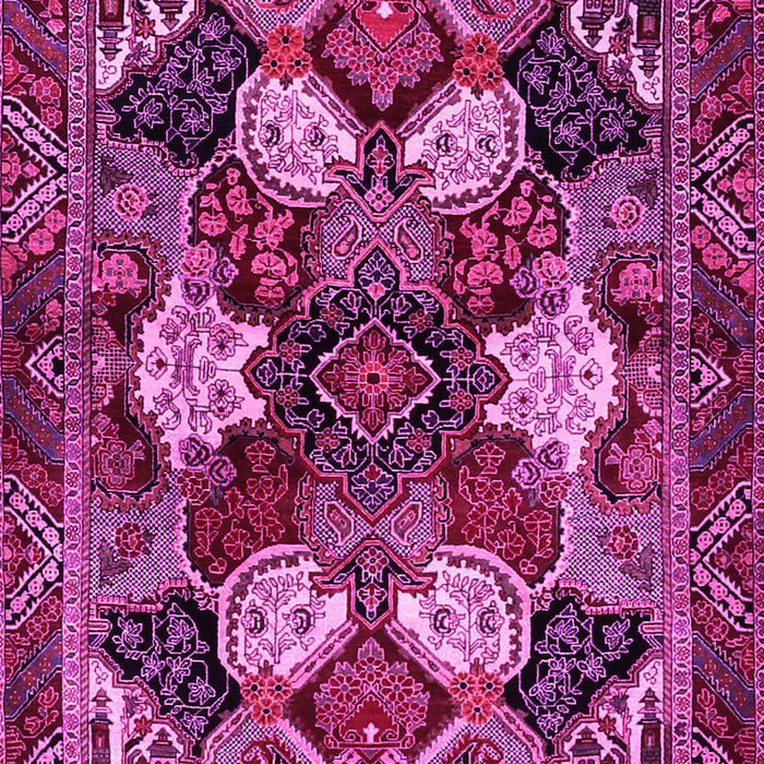 Machine Washable Persian Pink Traditional Rug, wshtr2016pnk