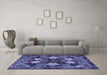 Machine Washable Persian Blue Traditional Rug in a Living Room, wshtr2016blu