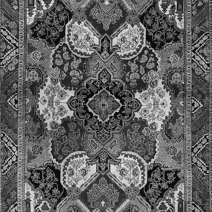 Serging Thickness of Machine Washable Persian Gray Traditional Rug, wshtr2016gry