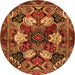 Machine Washable Persian Orange Traditional Area Rugs, wshtr2016org