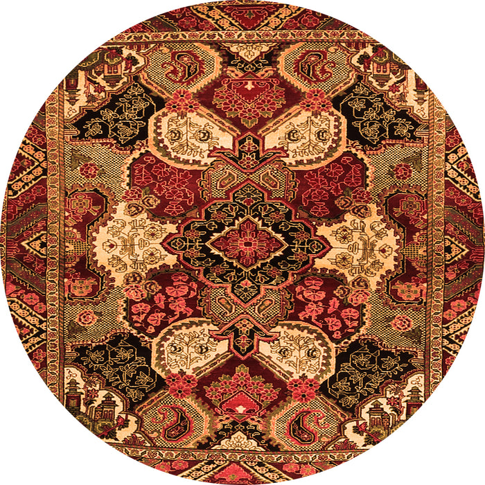 Square Persian Orange Traditional Rug, tr2016org