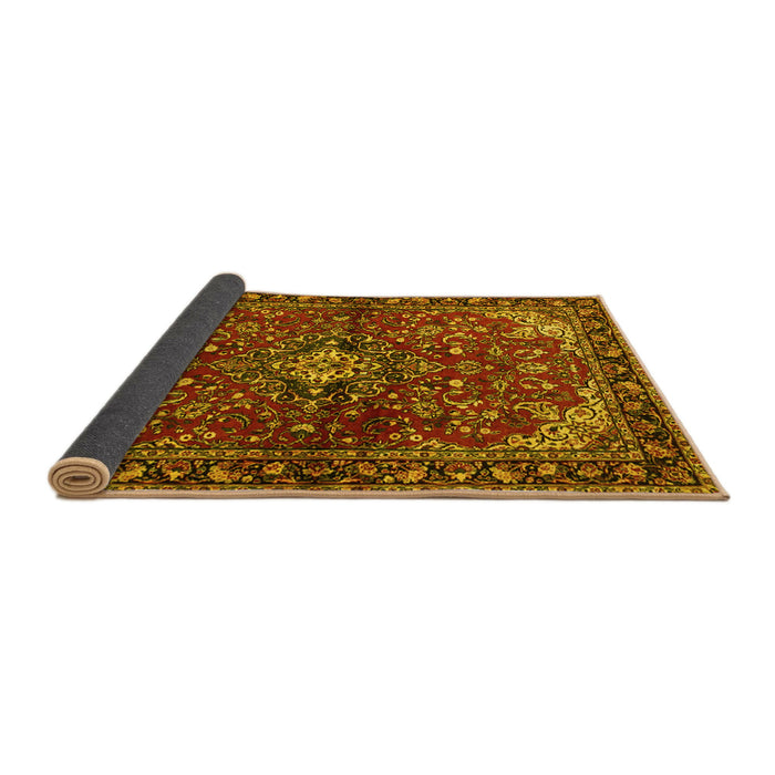 Sideview of Persian Yellow Traditional Rug, tr2017yw