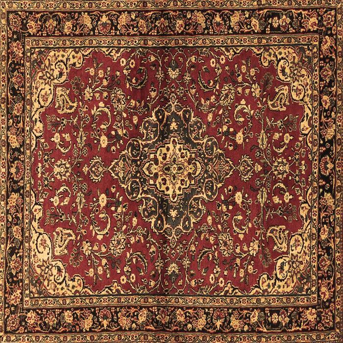 Square Persian Brown Traditional Rug, tr2017brn