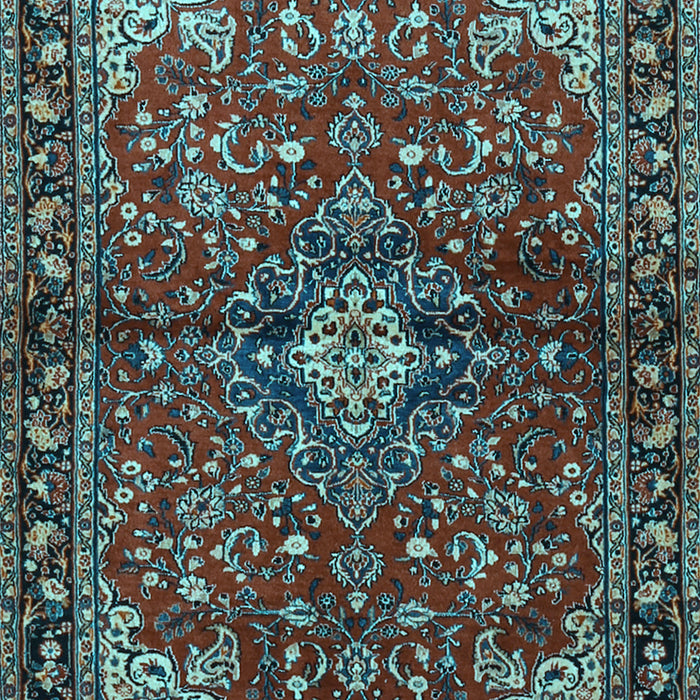 Machine Washable Persian Light Blue Traditional Rug, wshtr2017lblu