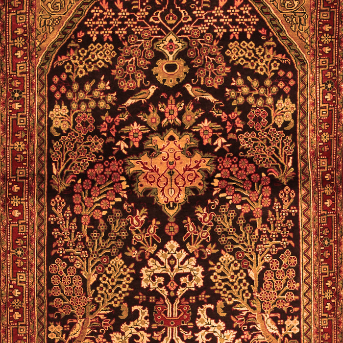 Serging Thickness of Machine Washable Persian Orange Traditional Area Rugs, wshtr2018org