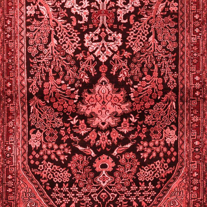 Machine Washable Persian Red Traditional Rug, wshtr2018red